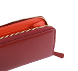 Clare Contrast Slim Purse Purse Dark Red / Orange  Clare Contrast Slim Purse Purse Dark Red / Orange