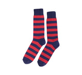 Coloured Striped Socks Textiles Navy / Red  Coloured Striped Socks Textiles Navy / Red