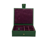 Divided Cufflink and Trinket Box Jewellery & Cufflink Boxes Moss Green  Divided Cufflink and Trinket Box Jewellery & Cufflink Boxes Moss Green