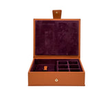 Divided Cufflink and Trinket Box Jewellery & Cufflink Boxes Soft Tan  Divided Cufflink and Trinket Box Jewellery & Cufflink Boxes Soft Tan