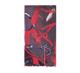 Equipage Stole Pashmina & Scarves Burgundy  Equipage Stole Pashmina & Scarves Burgundy