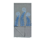 Fiddlehead Embroidery Stole Pashmina & Scarves Pale Blue  Fiddlehead Embroidery Stole Pashmina & Scarves Pale Blue