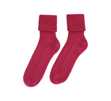 Ladies Cashmere Socks Textiles Fuchsia 