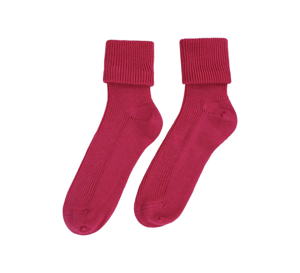 Ladies Cashmere Socks Textiles Fuchsia 