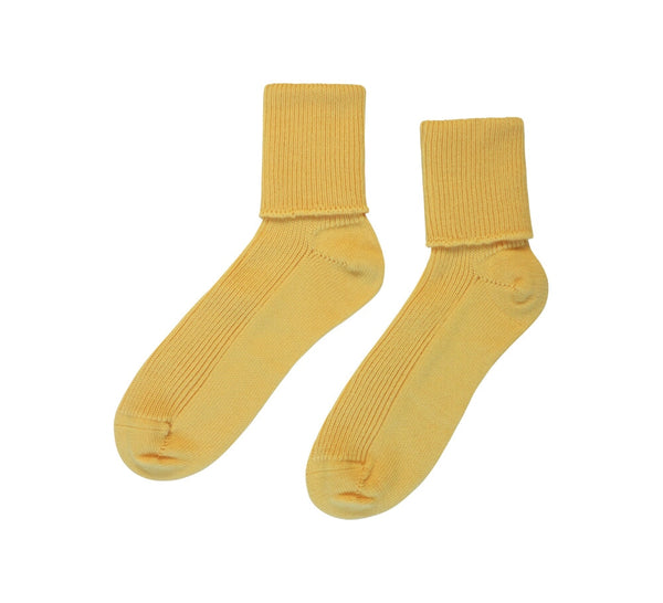 Ladies Cashmere Socks Textiles Yellow 