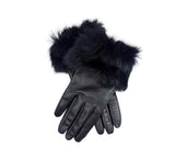 Ladies Fur & Cashmere Lined Gloves Gloves Black 6.5  Ladies Fur & Cashmere Lined Gloves Gloves Black 6.5