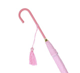 Ladies Slim Leather Handle Umbrella Umbrellas Pale Pink  Ladies Slim Leather Handle Umbrella Umbrellas Pale Pink