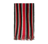 Multi Stripe Knitted Scarf Pashmina & Scarves Bright Red  Multi Stripe Knitted Scarf Pashmina & Scarves Bright Red