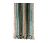 Multi Stripe Knitted Scarf Pashmina & Scarves Dusty Pink  Multi Stripe Knitted Scarf Pashmina & Scarves Dusty Pink
