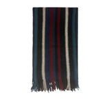 Multi Stripe Knitted Scarf Pashmina & Scarves Midnight Blue  Multi Stripe Knitted Scarf Pashmina & Scarves Midnight Blue