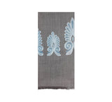 Palmette Stole Pashmina & Scarves Pale Blue  Palmette Stole Pashmina & Scarves Pale Blue