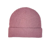 Ribbed Lambswool Hat Textiles Dusty Pink  Ribbed Lambswool Hat Textiles Dusty Pink