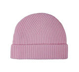Ribbed Lambswool Hat Textiles Pale Pink  Ribbed Lambswool Hat Textiles Pale Pink