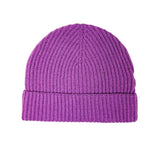 Ribbed Lambswool Hat Textiles Violet  Ribbed Lambswool Hat Textiles Violet