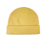 Ribbed Lambswool Hat Textiles Yellow  Ribbed Lambswool Hat Textiles Yellow