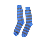 Coloured Striped Socks Textiles Denim / Grey  Coloured Striped Socks Textiles Denim / Grey
