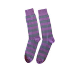 Coloured Striped Socks Textiles Purple / Grey  Coloured Striped Socks Textiles Purple / Grey