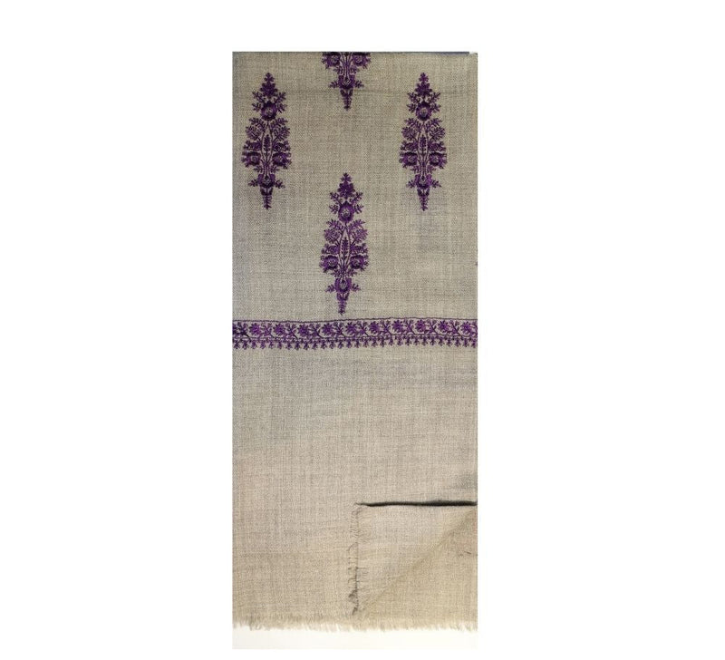 Cypress Tree Stole Pashmina & Scarves Taupe / Purple 
