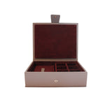 Divided Cufflink and Trinket Box Jewellery & Cufflink Boxes Taupe  Divided Cufflink and Trinket Box Jewellery & Cufflink Boxes Taupe