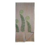 Fiddlehead Embroidery Stole Pashmina & Scarves Fern Green  Fiddlehead Embroidery Stole Pashmina & Scarves Fern Green