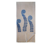 Fiddlehead Embroidery Stole Pashmina & Scarves Navy  Fiddlehead Embroidery Stole Pashmina & Scarves Navy