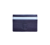 Flat Card Case Credit Card Case Purple/Silver Lambskin 