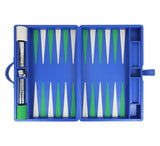 Large Backgammon Set Games Royal Blue / Emerald / Ivory 