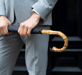 Men's Metal Shaft Whangee Handle Umbrella - Pickett London Men's Metal Shaft Whangee Handle Umbrella - Pickett London