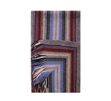 Multi Stripe Knitted Scarf Pashmina & Scarves Burgundy  Multi Stripe Knitted Scarf Pashmina & Scarves Burgundy