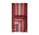 Multi Stripe Knitted Scarf Pashmina & Scarves Red  Multi Stripe Knitted Scarf Pashmina & Scarves Red