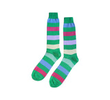 Multicoloured Thick Stripe Socks Textiles Green 