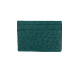 Ostrich Flat Card Case Credit Card Case Dark Green  Ostrich Flat Card Case Credit Card Case Dark Green