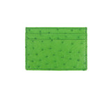 Ostrich Flat Card Case Credit Card Case Emerald  Ostrich Flat Card Case Credit Card Case Emerald