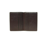 RFID Contrast Tip Folding Card Case Wallets Dark Brown / Green  RFID Contrast Tip Folding Card Case Wallets Dark Brown / Green