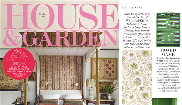 Blackgammon set as seen in House and Garden