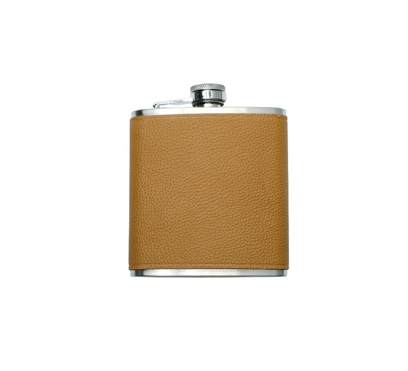 6oz Hip Flask Travel Accessories Tan 