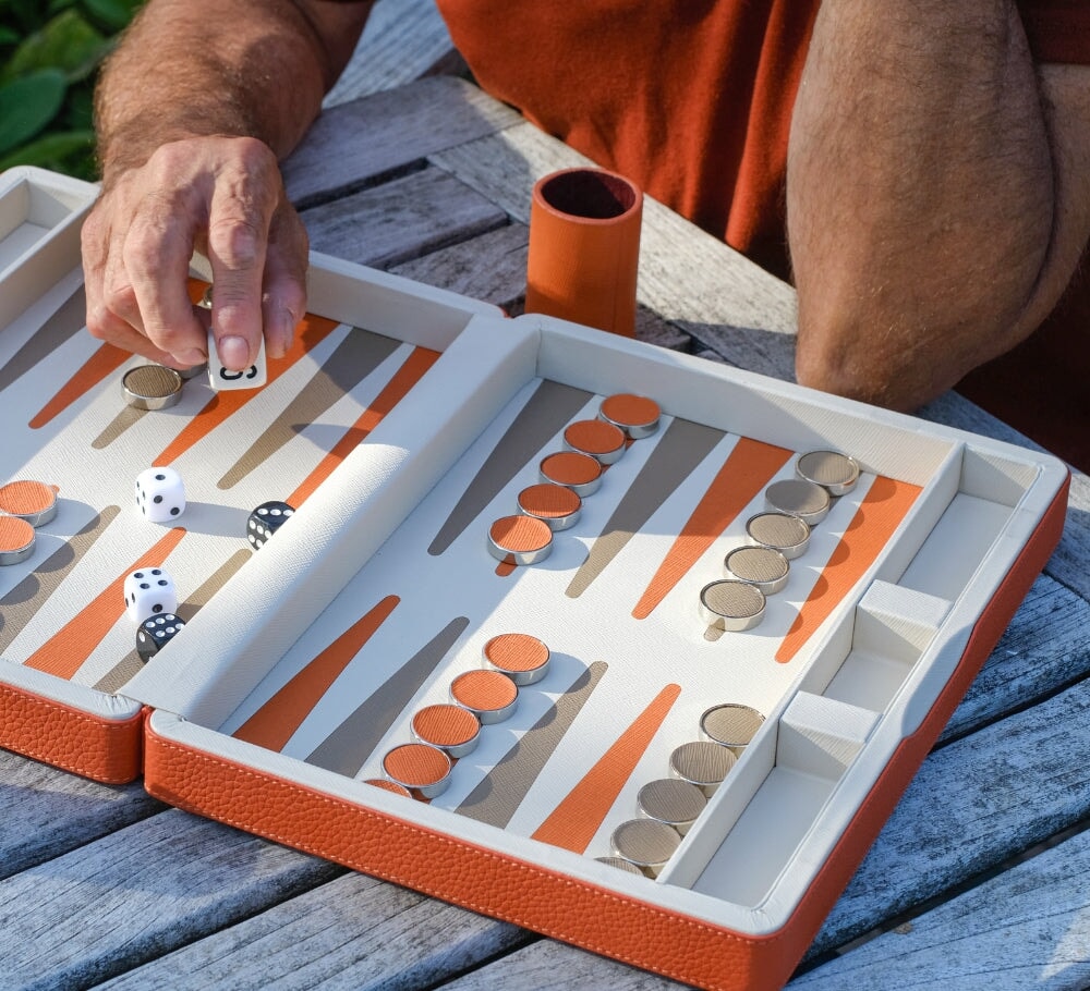 Buy A4 Leather Backgammon Set | Pickett London