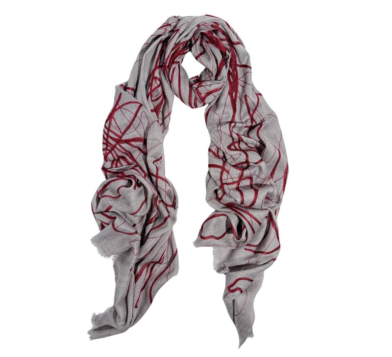 Abstract Embroidery Stole Pashmina & Scarves 