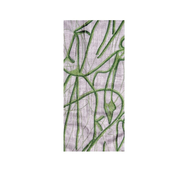 Abstract Embroidery Stole Pashmina & Scarves Fern Green 