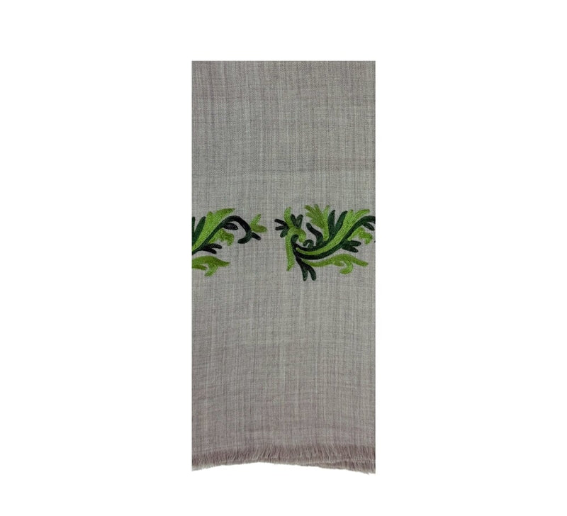 Acanthus Wave Stole Pashmina & Scarves Fern Green 