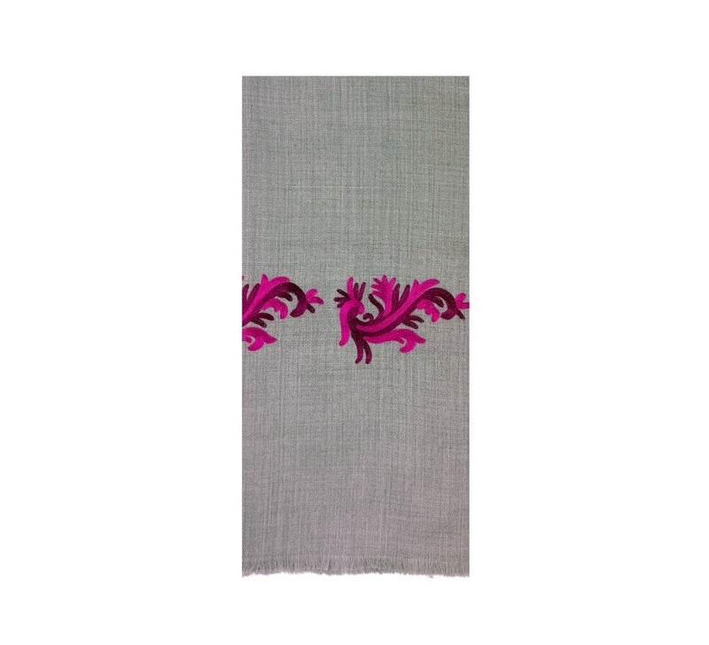 Acanthus Wave Stole Pashmina & Scarves Fuchsia 