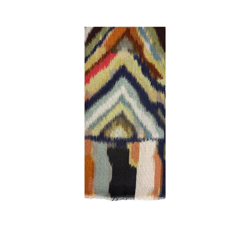Autumn Tiger Stole Pashmina & Scarves Navy 