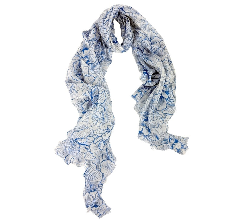 Blue Hibachis Shawl Pashmina & Scarves 