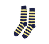 Coloured Striped Socks Textiles Navy / Yellow 
