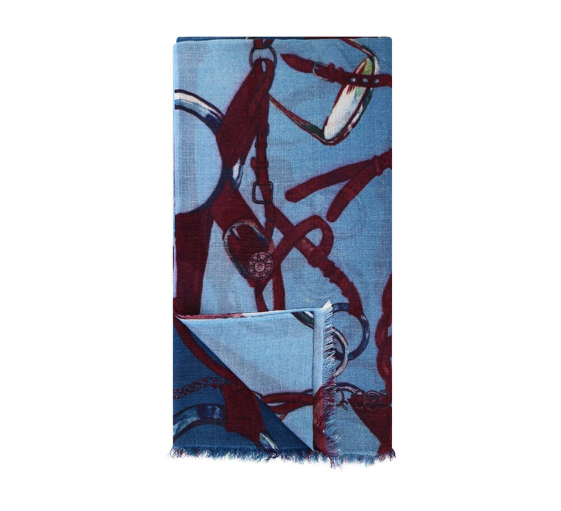 Equipage Stole Pashmina & Scarves Blue 