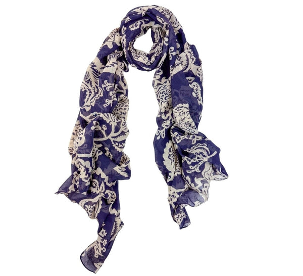 Feuilles Gris Shawl Pashmina & Scarves 