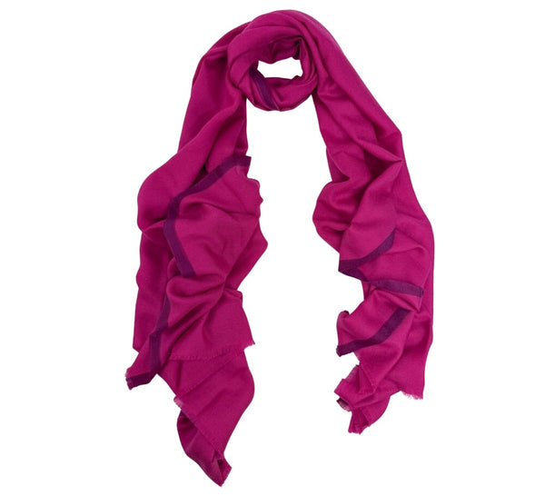 Fine Cashmere Border Stole Pashmina & Scarves 