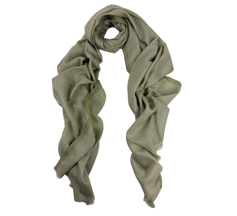 Fine Cashmere Border Stole Pashmina & Scarves 