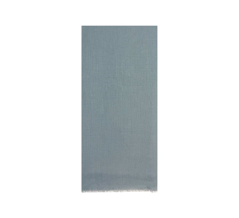 Fine Cashmere Border Stole Pashmina & Scarves Light Blue 