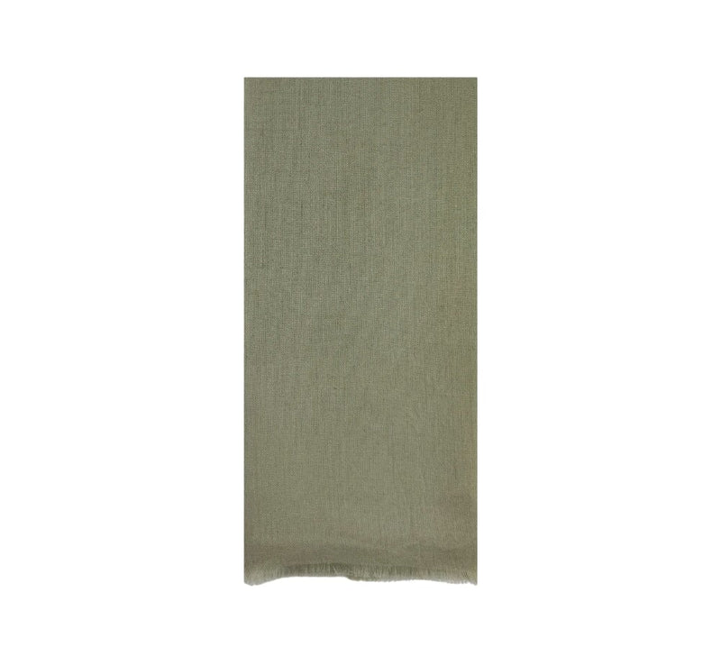 Fine Cashmere Border Stole Pashmina & Scarves Sage Green 